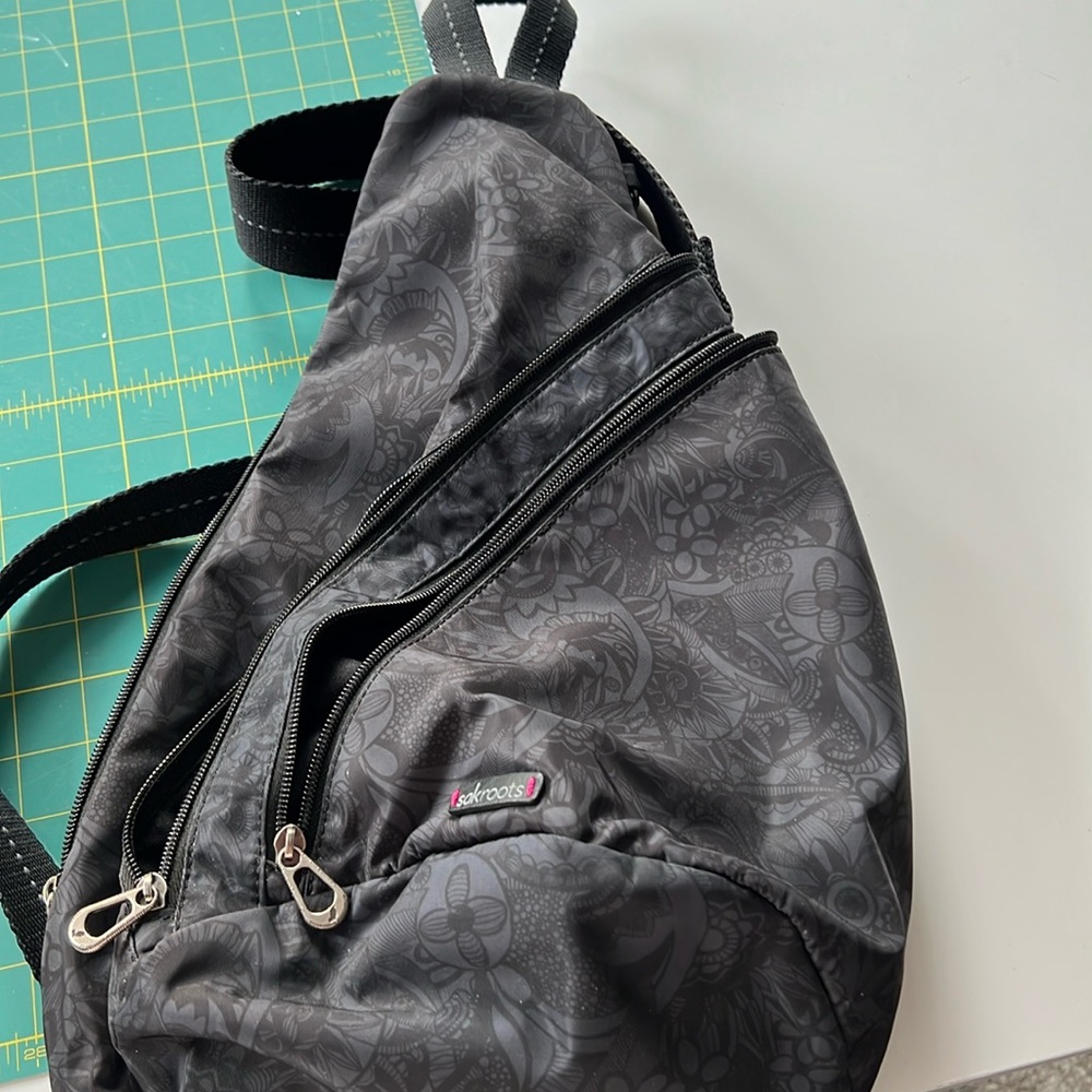 Sakroots Black Tonal Spirit Desert Nylon Lightweight Backpack